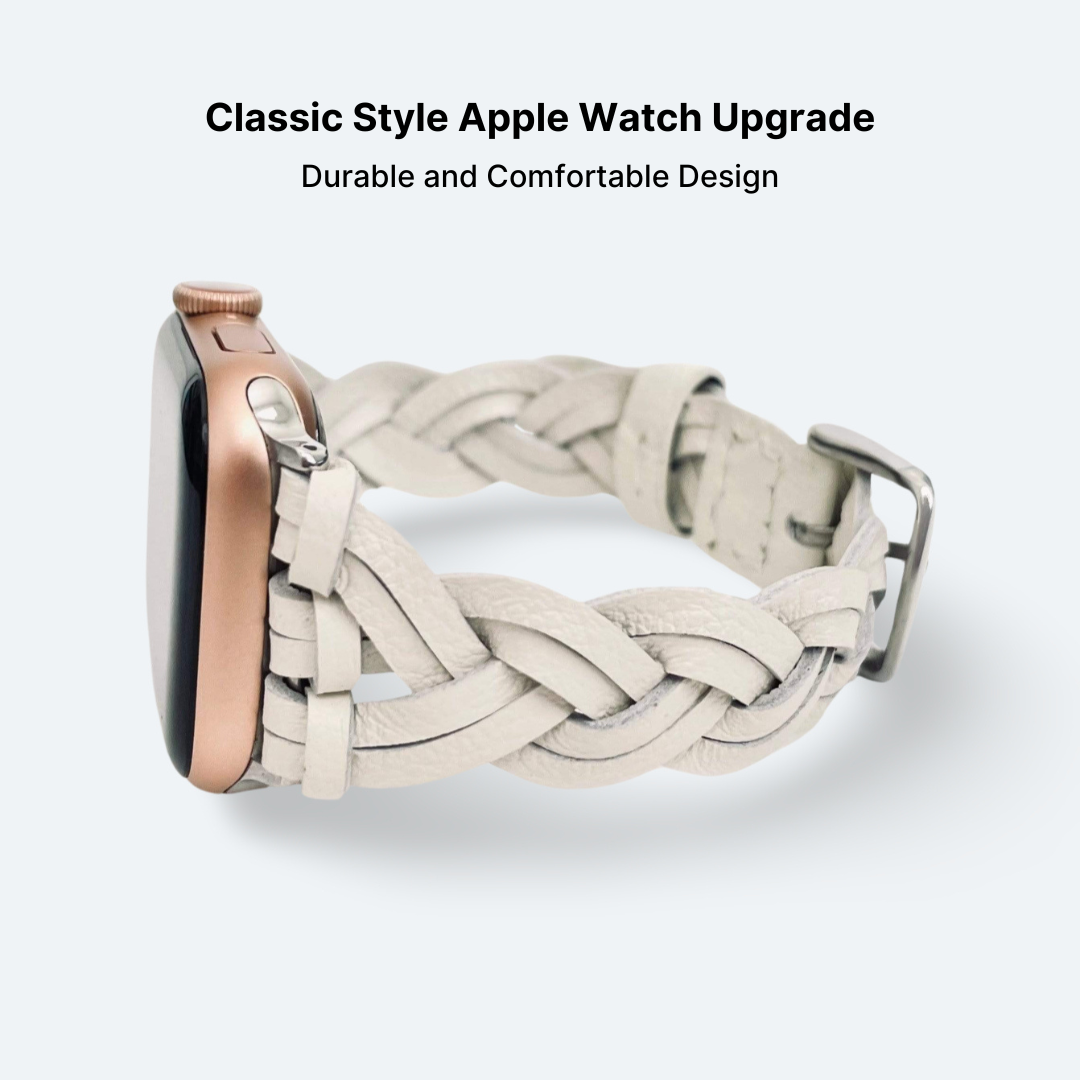 Artisan Weave Leather Apple Watch Strap Blue 42 44 45 49mm BlueBolt Blue I Watch Band Apple Watch Bands Women Men BlueBolt